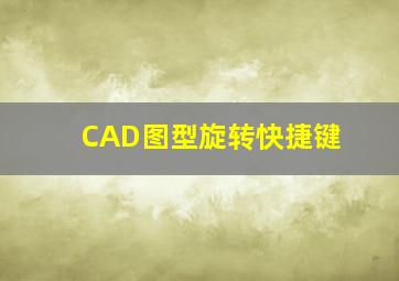 CAD图型旋转快捷键