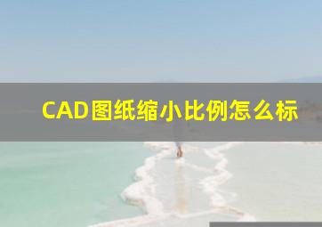 CAD图纸缩小比例怎么标