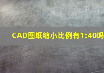 CAD图纸缩小比例有1:40吗