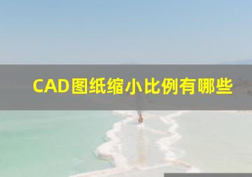 CAD图纸缩小比例有哪些