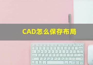 CAD怎么保存布局