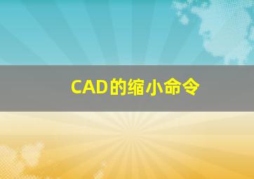 CAD的缩小命令