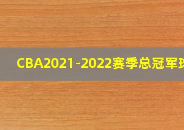 CBA2021-2022赛季总冠军球队