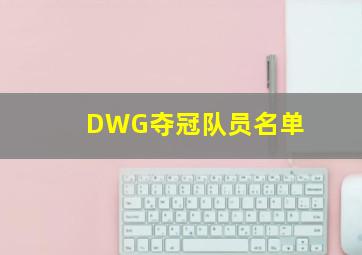 DWG夺冠队员名单