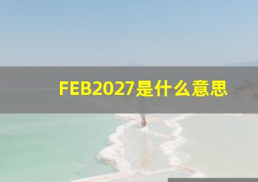 FEB2027是什么意思