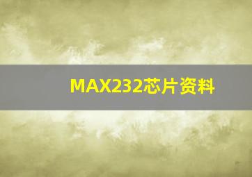 MAX232芯片资料