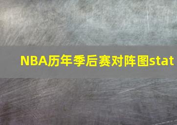 NBA历年季后赛对阵图stat