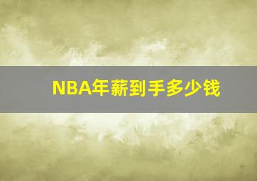 NBA年薪到手多少钱