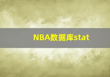 NBA数据库stat