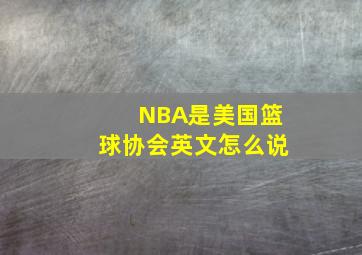 NBA是美国篮球协会英文怎么说