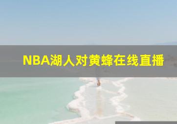 NBA湖人对黄蜂在线直播