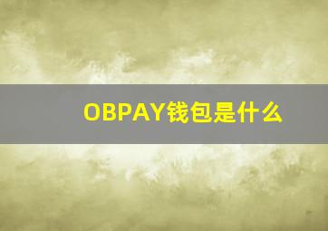 OBPAY钱包是什么