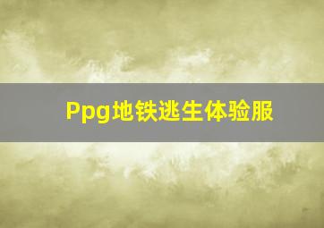 Ppg地铁逃生体验服