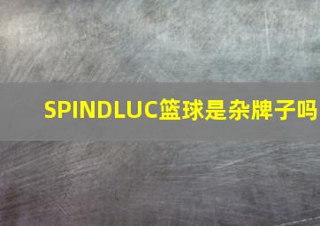 SPINDLUC篮球是杂牌子吗