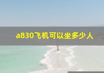 a830飞机可以坐多少人