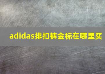 adidas排扣裤金标在哪里买