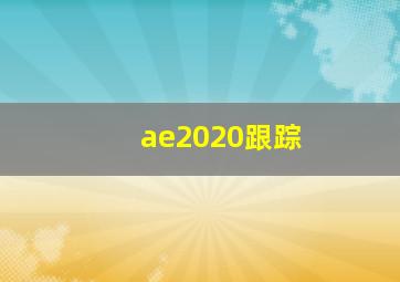 ae2020跟踪