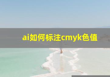 ai如何标注cmyk色值