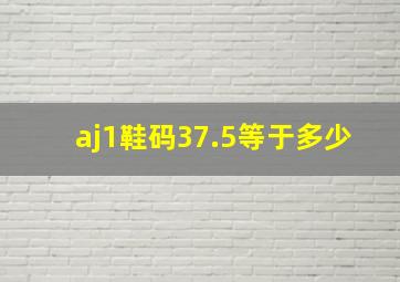 aj1鞋码37.5等于多少