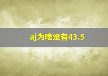 aj为啥没有43.5