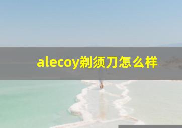 alecoy剃须刀怎么样