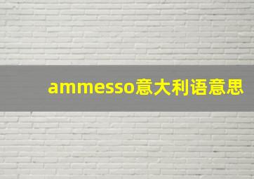 ammesso意大利语意思