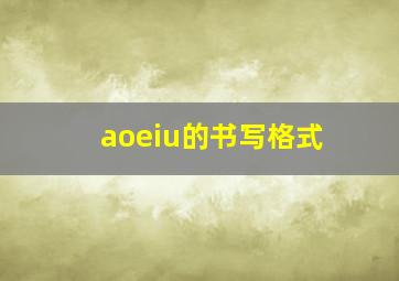 aoeiu的书写格式