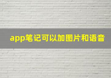 app笔记可以加图片和语音