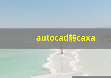 autocad转caxa