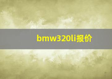 bmw320li报价