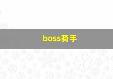 boss骑手