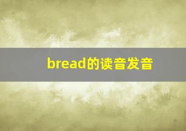 bread的读音发音