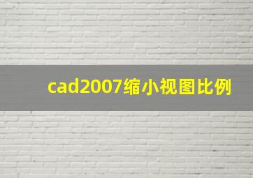 cad2007缩小视图比例