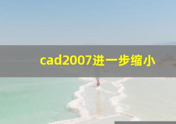 cad2007进一步缩小