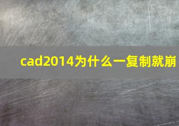 cad2014为什么一复制就崩