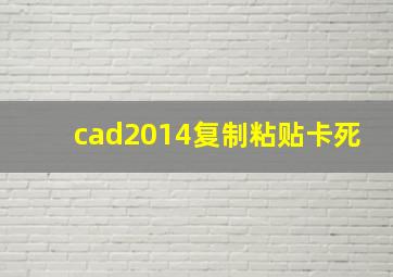 cad2014复制粘贴卡死