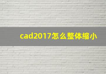 cad2017怎么整体缩小