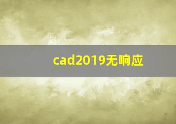 cad2019无响应