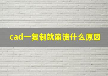 cad一复制就崩溃什么原因