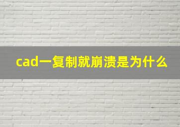 cad一复制就崩溃是为什么