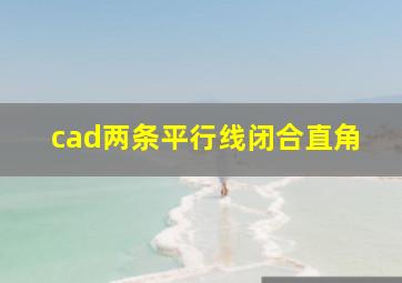 cad两条平行线闭合直角