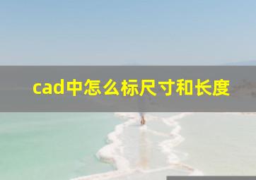 cad中怎么标尺寸和长度