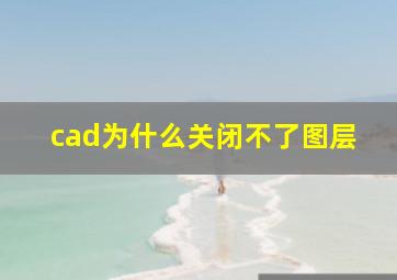 cad为什么关闭不了图层