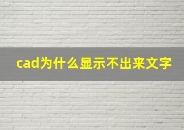 cad为什么显示不出来文字