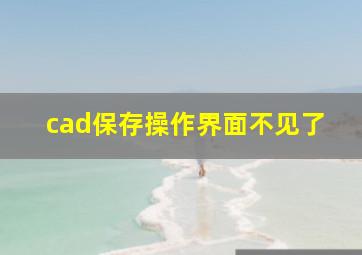 cad保存操作界面不见了