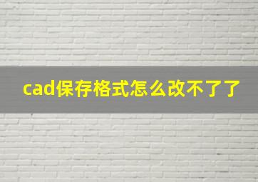 cad保存格式怎么改不了了