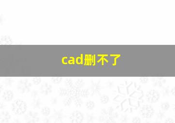 cad删不了