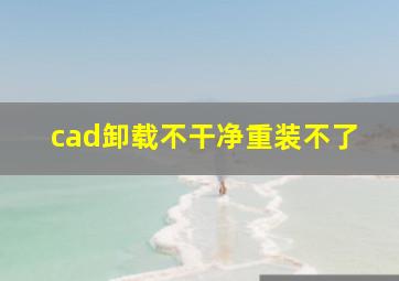 cad卸载不干净重装不了