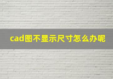 cad图不显示尺寸怎么办呢