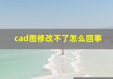 cad图修改不了怎么回事